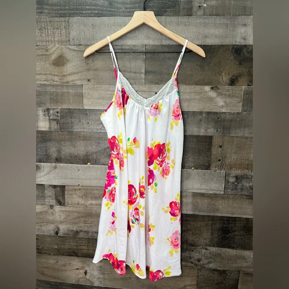 Kate Spade Rose Floral Chemise Nightgown Slip